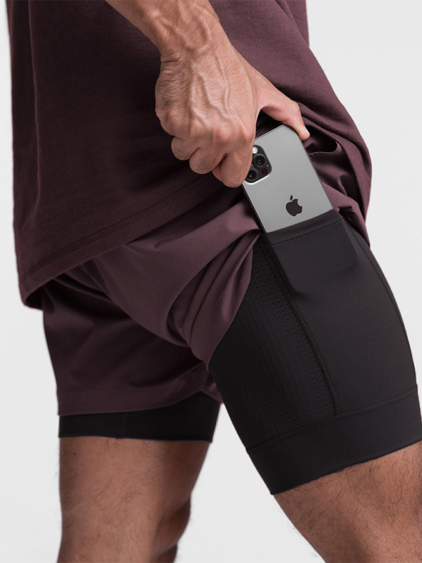 Men’s Double Layer Breathable Sport Shorts, 4 Colors