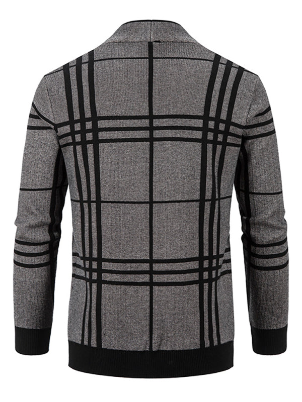 Men’S Cardigan Sweater Cashmere Wool Blend V Neck Buttons Knit