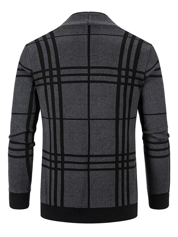 Men’S Cardigan Sweater Cashmere Wool Blend V Neck Buttons Knit