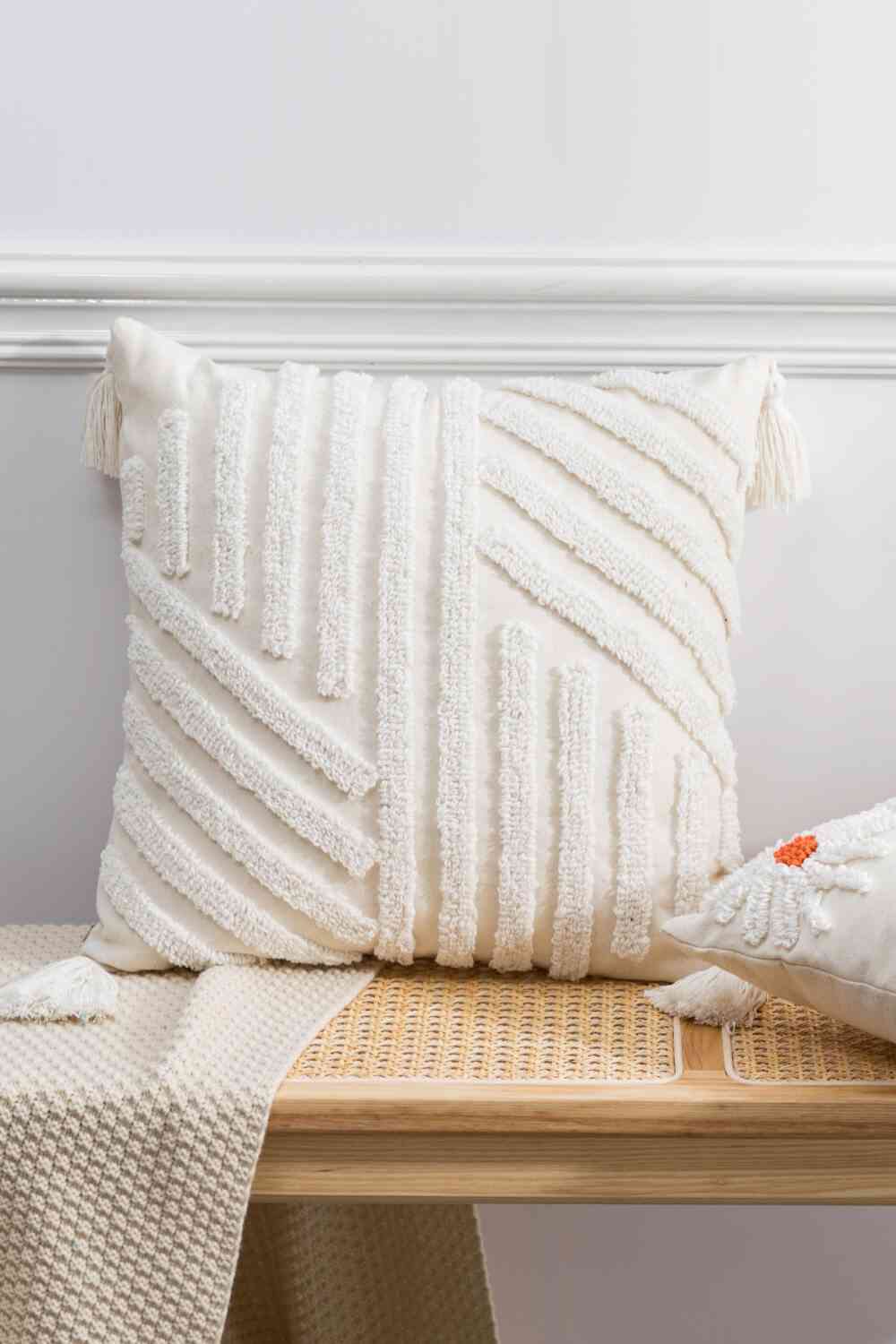 Textured Decorative Throw Pillowcase, 5 patterns