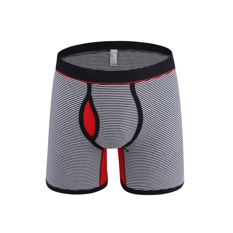 Men's Striped Comfort Breathable Boxer Briefs, 8 colors