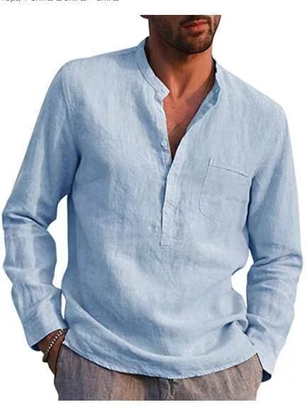 Men's Casual Dress Shirt Button Down Shirts Long-Sleeve Work Shirt Spread Collar Tops, 7 colors