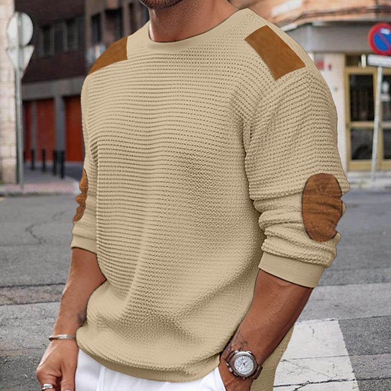 Men's casual pullover warm long sleeve sweater