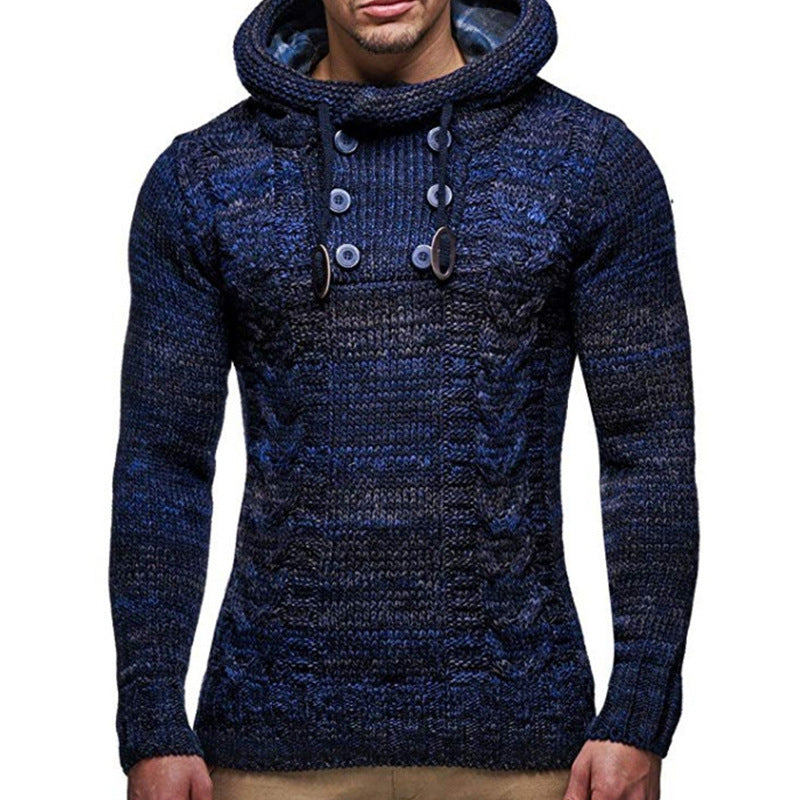 Men's casual pullover warm long sleeve sweater, 4 colors