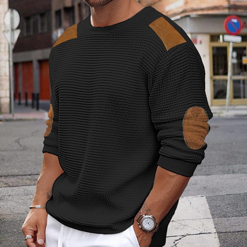 Men's casual pullover warm long sleeve sweater