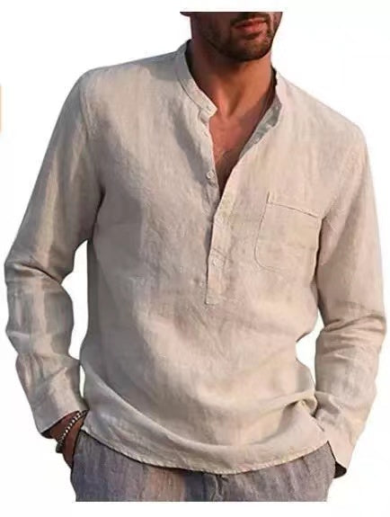 Men's Casual Dress Shirt Button Down Shirts Long-Sleeve Work Shirt Spread Collar Tops, 7 colors