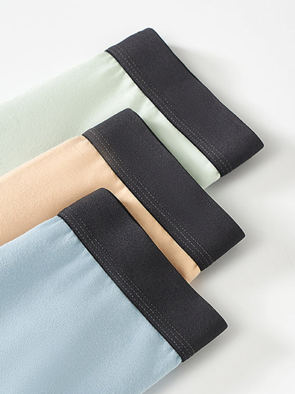 Men's Solid Color Cotton Plus Size Stretch Boxer Briefs, 3 colors