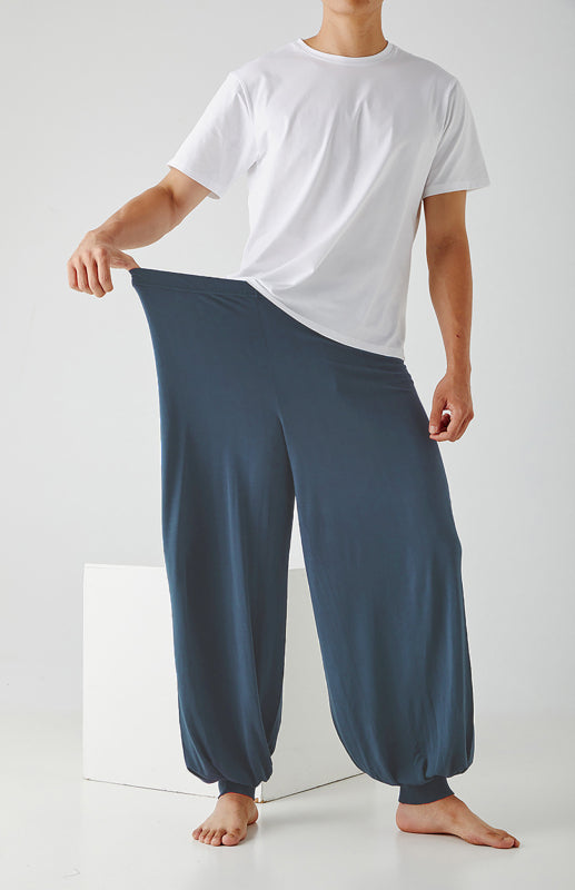 Men's home pants modal thin style loose and comfortable wide leg pants home , 3 colors