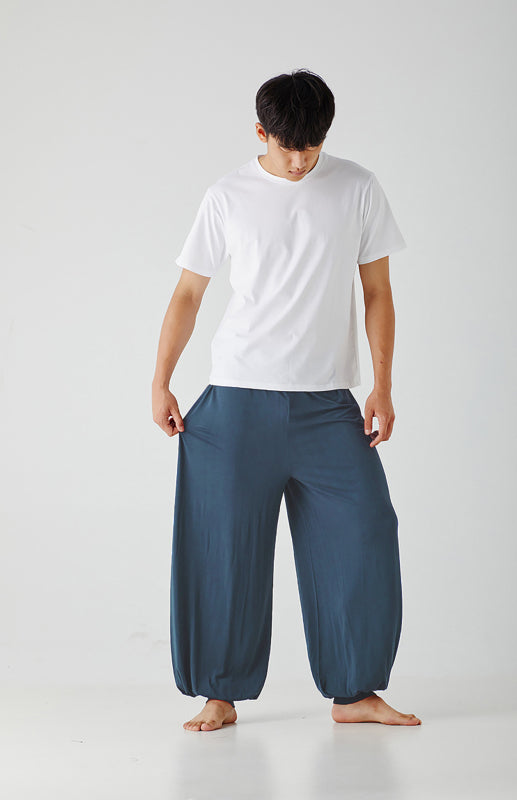 Men's home pants modal thin style loose and comfortable wide leg pants home , 3 colors