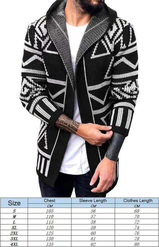 Models Cardigan Sweater In The Long Jacquard Knitwear Jacket