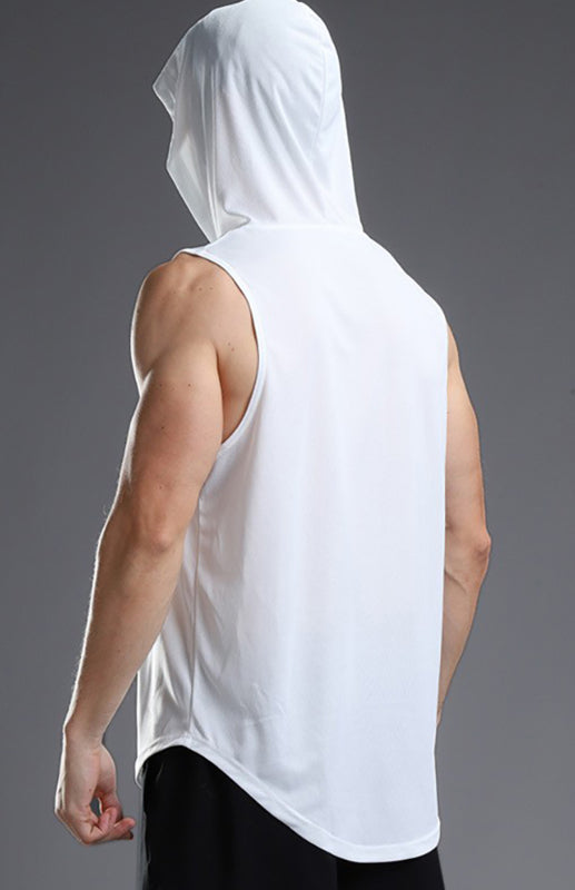 Men's Loose Quick Dry Breathable Vest Sports hood, 3 colors