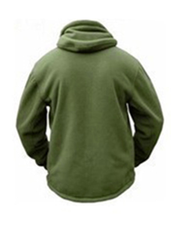 Men's Outdoor Warm Liner Fleece Jacket Cold-Proof Wind Hooded, 1 color