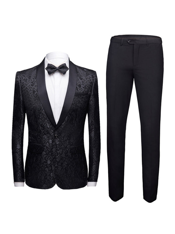 Men's Slim Fit Business Two Piece Suit, 3 colors