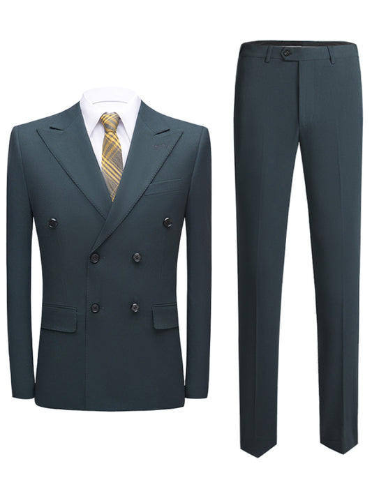 Men's Slim Fit Business Two Piece Suit, 1 color