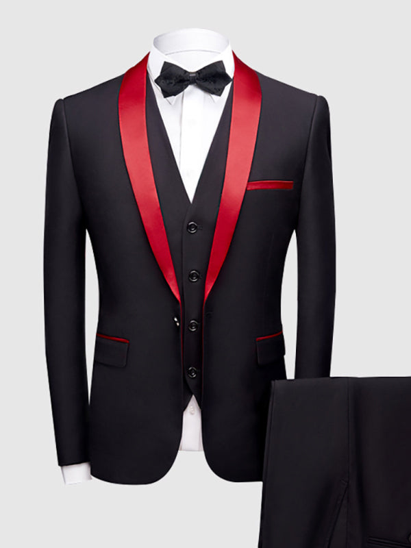 Men's Slim Business Three Piece Suit, 2 colors
