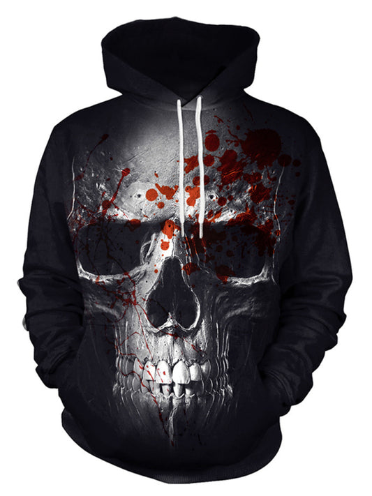 Halloween Horror 3D Digital Printed Hooded Sweatshirt, 1 color