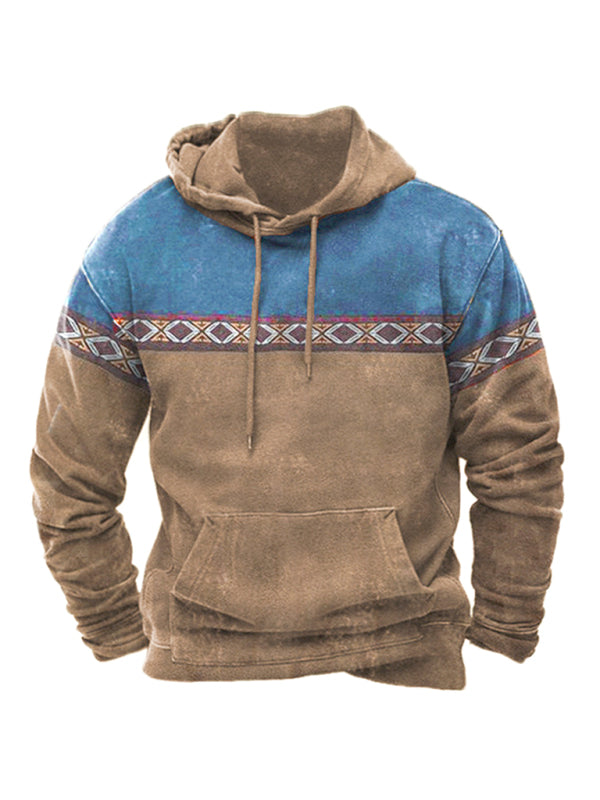 Digital printing men's street sports fashion trend hoodie, 5 patterns