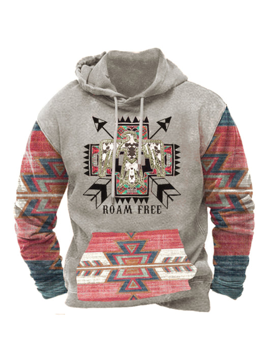 Digital printing men's street sports fashion trend hoodie, 5 patterns
