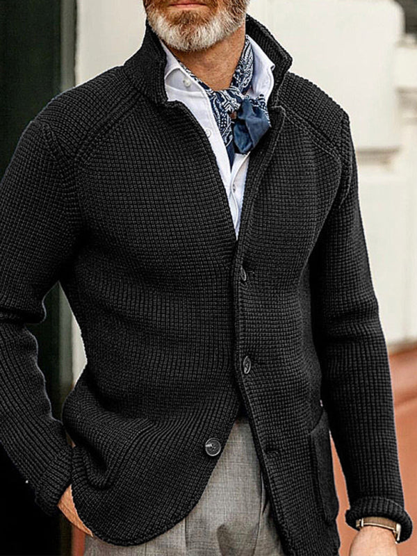 Sweater Winter Sweater Stand Collar Cardigan Foreign Trade Men's Knitted Jacket, 4 colors