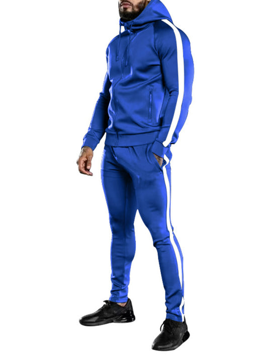 Men's Full Zip Hooded Jacket And Pants Sets, Shop the Look, 6 Colors