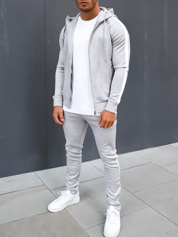 Men's Full Zip Hooded Jacket And Pants Sets, Shop the Look, 6 Colors