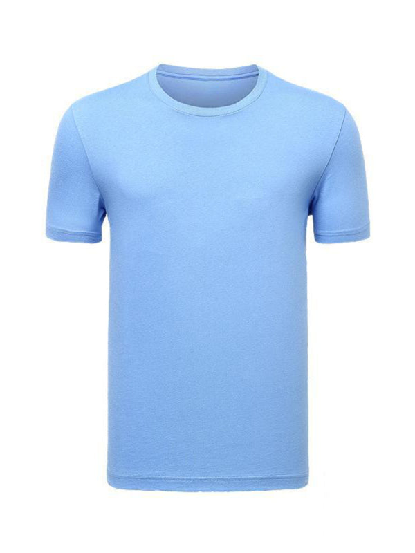 Loose solid color short-sleeved t-shirt men's pure cotton bottoming shirt, 6 colors
