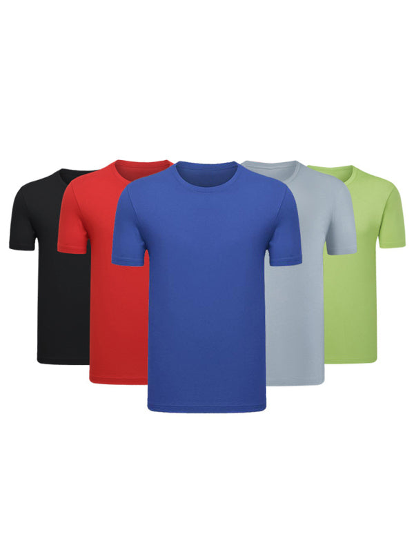 Loose solid color short-sleeved t-shirt men's pure cotton bottoming shirt, 6 colors