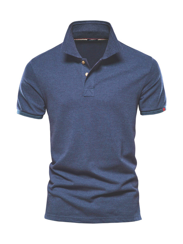 Men’s Short-Sleeve Cotton Polo – Easy Style, Soft Feel, Shop the Look – Black