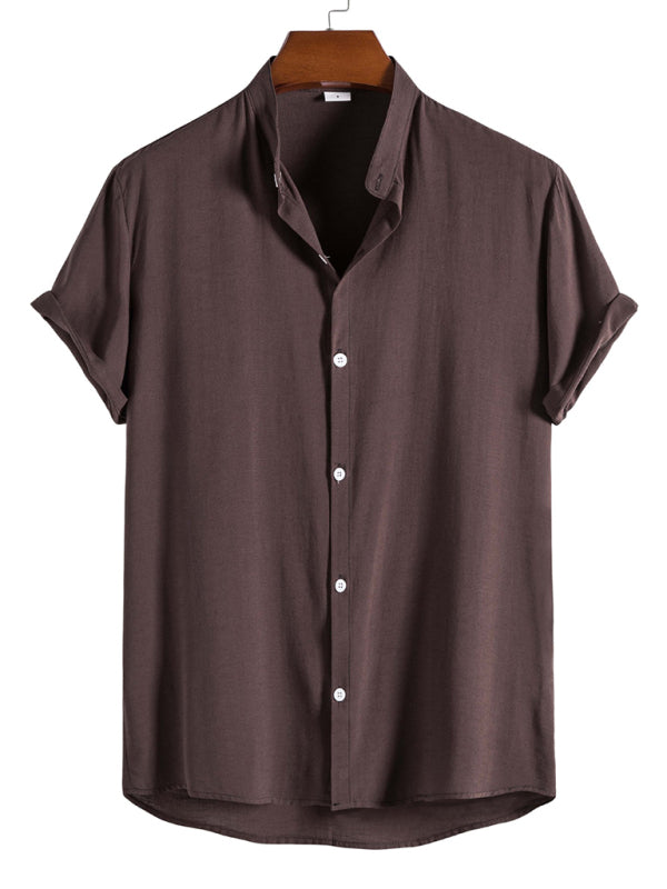Men's Trendy Stand Collar Shirt - 7 Colors