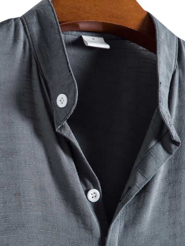Men's Trendy Stand Collar Shirt - 7 Colors