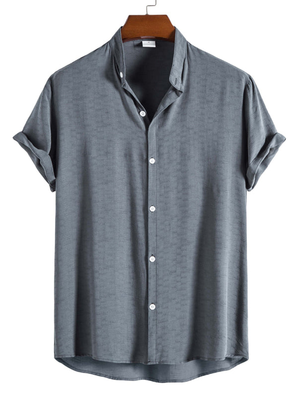 Men's Trendy Stand Collar Shirt - 7 Colors