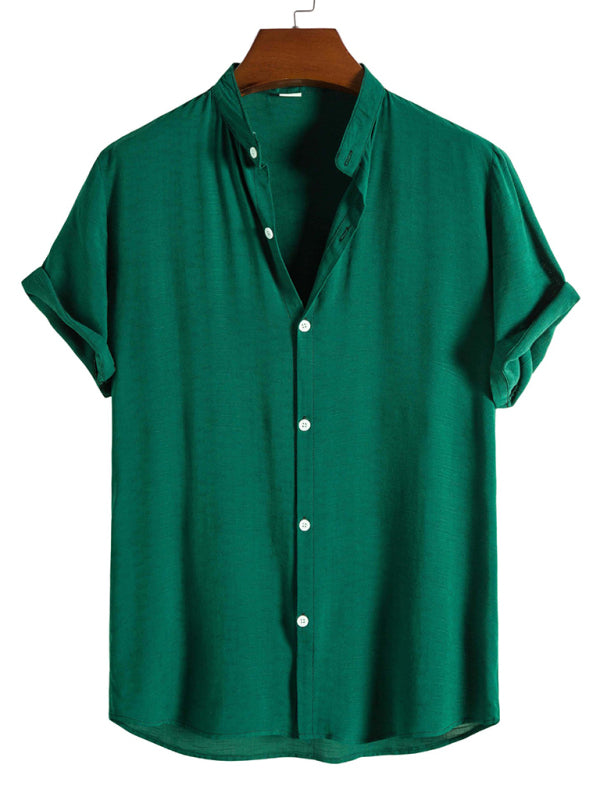 Men's Trendy Stand Collar Shirt - 7 Colors