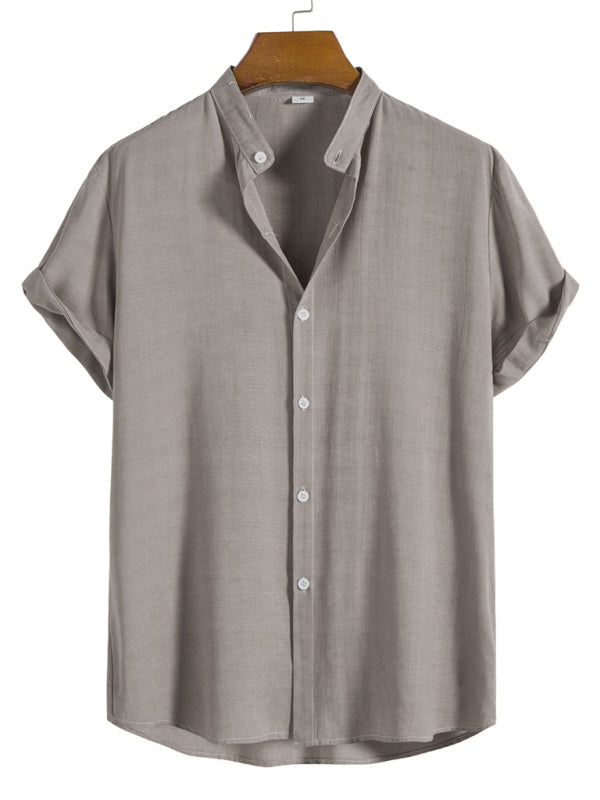 Men's Trendy Stand Collar Shirt - 7 Colors