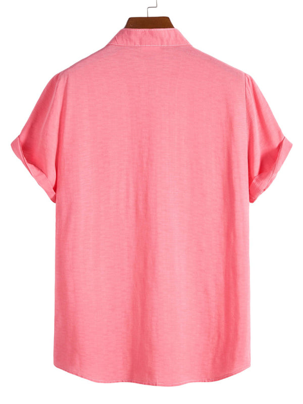 Men's Trendy Stand Collar Shirt - 7 Colors