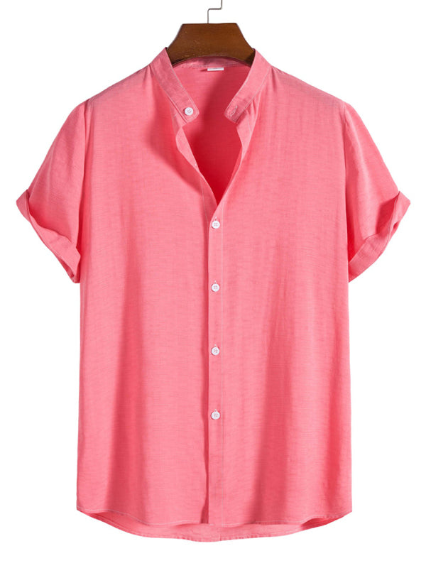 Men's Trendy Stand Collar Shirt - 7 Colors