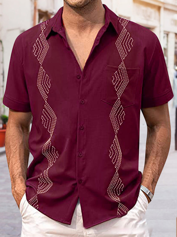 British Thin Shirt Short Sleeve Youth Popular Lapel Men's Shirt, 6 colors
