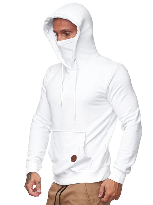 Sweatshirt Hooded Long Sleeve T-Shirt Men's Mask