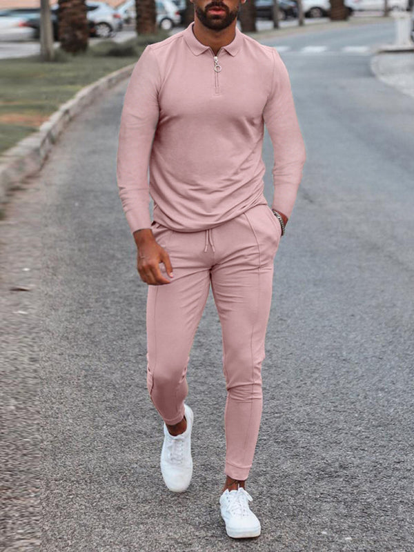 Men's Lapel Long Sleeve Pants Casual Fashion Suit, Shop the Look, 7 colors