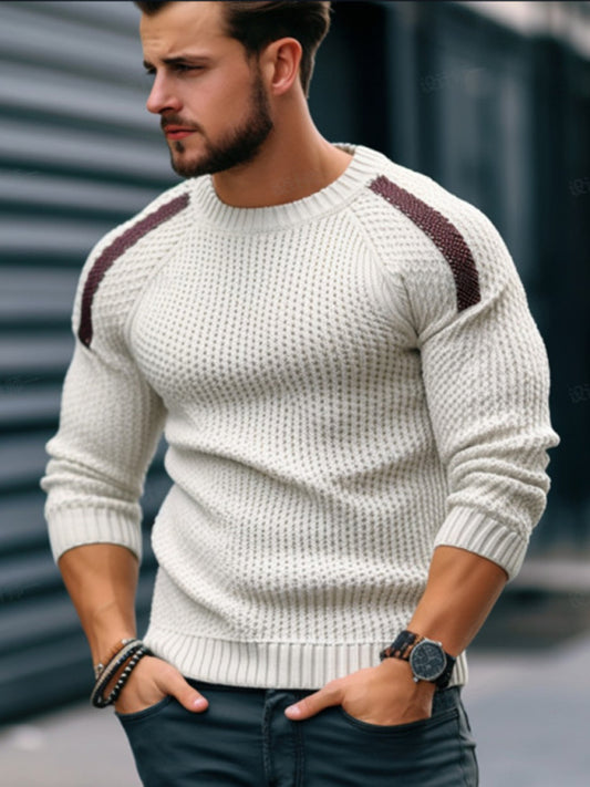 Men's jacquard sweater button cardigan sweater