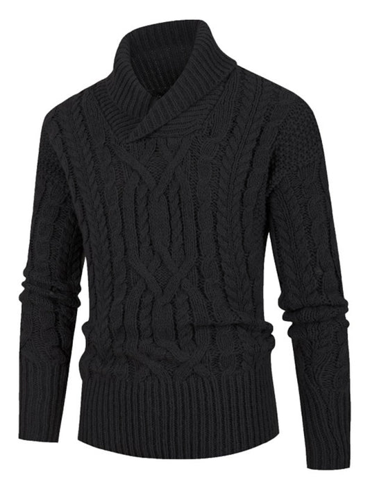 Men’s Thick Twist Pullover Sweater, 2 colors