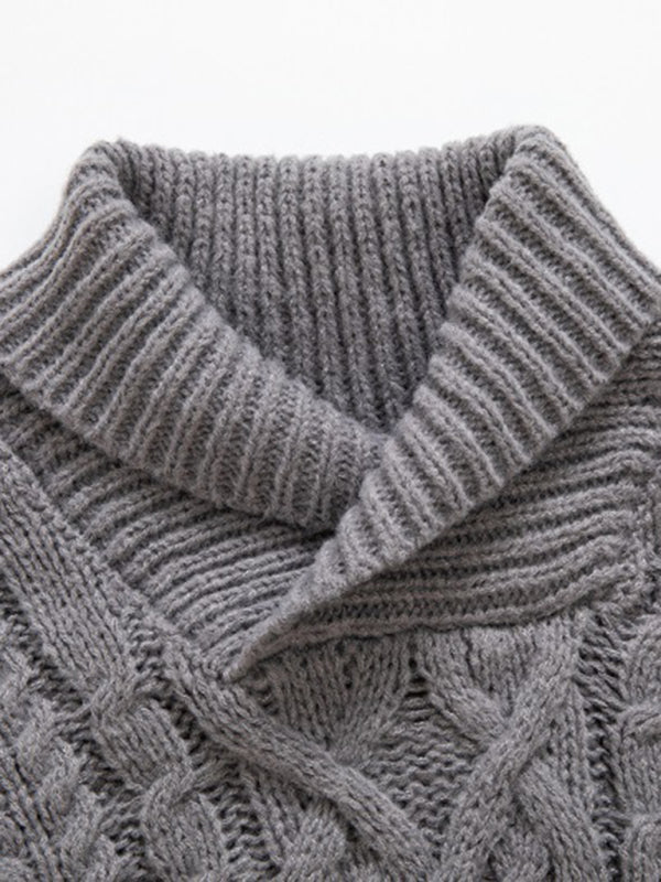 Men’s Thick Twist Pullover Sweater, 2 colors