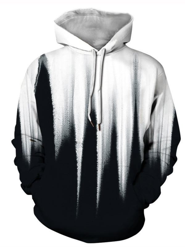 Halloween Digital Print Hooded Long Sleeve Loose Pullover Sweatshirt, 1 coloor