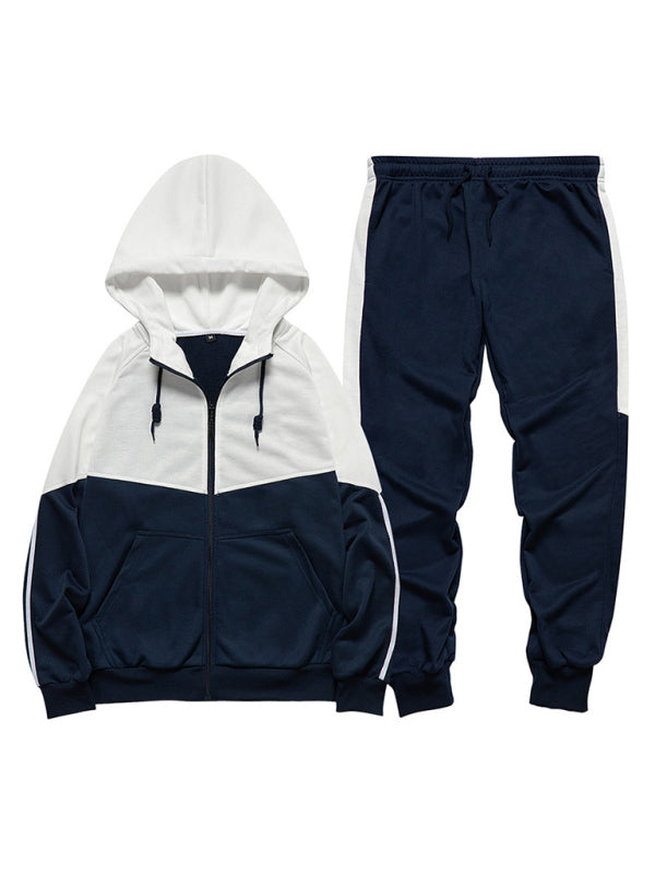 ChatGPT said: Men’s Colorblock Hooded Zip Tracksuit Shop the Look, – 4 Color Combinations
