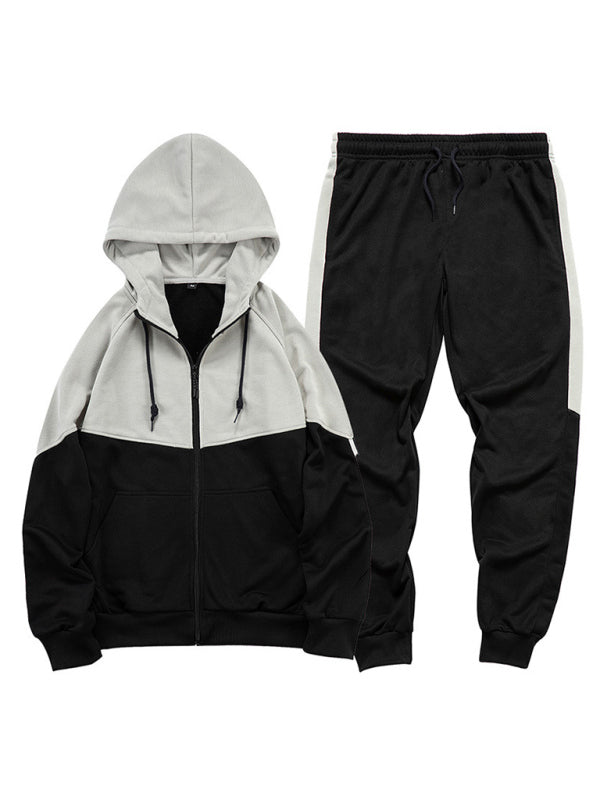 ChatGPT said: Men’s Colorblock Hooded Zip Tracksuit Shop the Look, – 4 Color Combinations