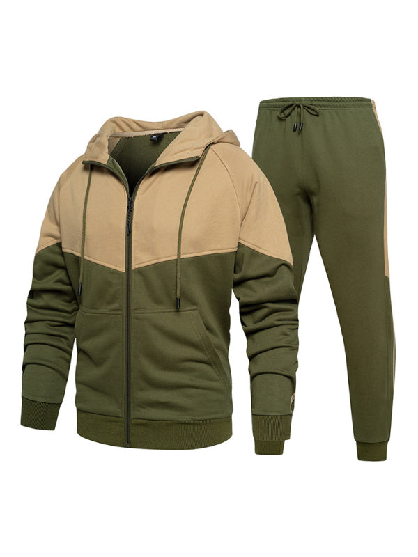 ChatGPT said: Men’s Colorblock Hooded Zip Tracksuit Shop the Look, – 4 Color Combinations
