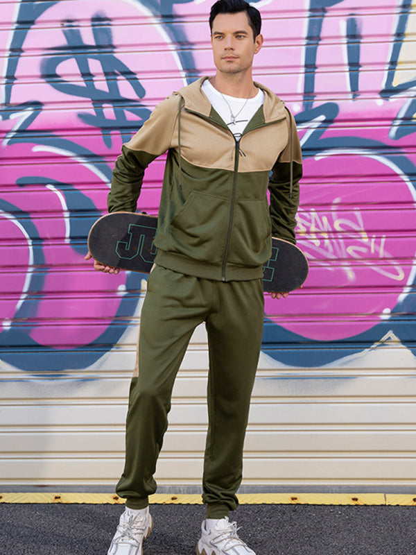 ChatGPT said: Men’s Colorblock Hooded Zip Tracksuit Shop the Look, – 4 Color Combinations