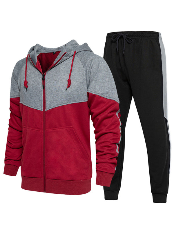 ChatGPT said: Men’s Colorblock Hooded Zip Tracksuit Shop the Look, – 4 Color Combinations