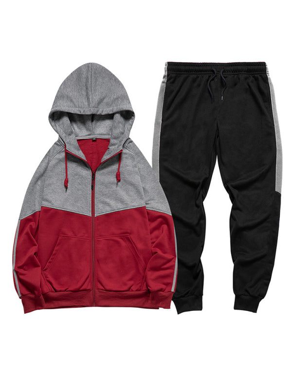 ChatGPT said: Men’s Colorblock Hooded Zip Tracksuit Shop the Look, – 4 Color Combinations