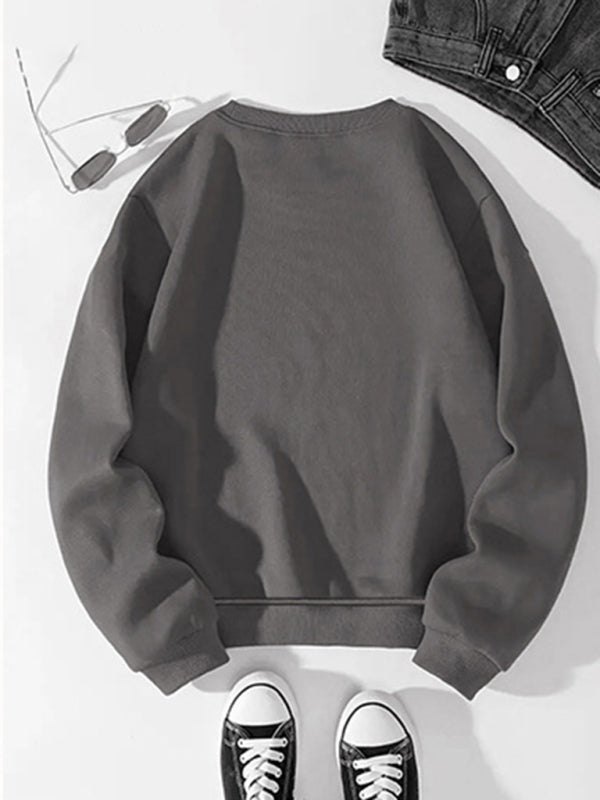 Love Letter Printed Sweatshirt, Color Black and Charcoal