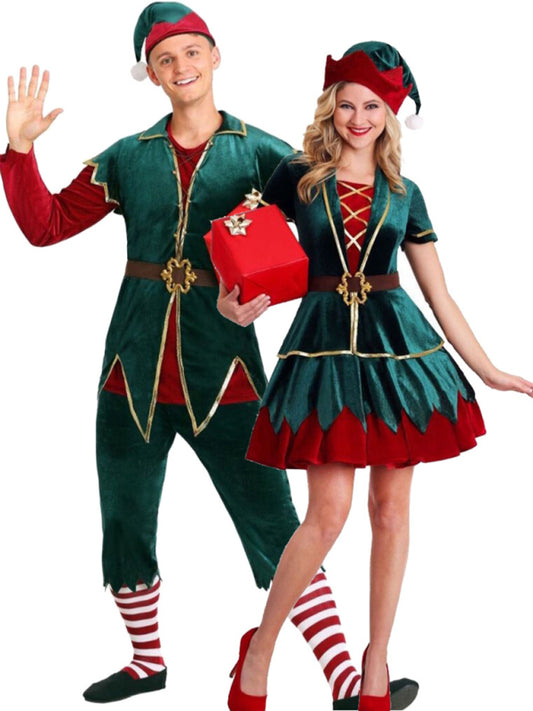 Christmas costume COS women's Christmas dress clown Unisex